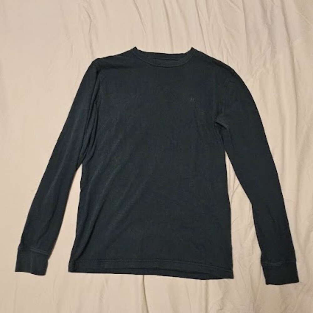 American Eagle Men’s Long Sleeve Tee – Dark Green – Size XS – 100% Cotton